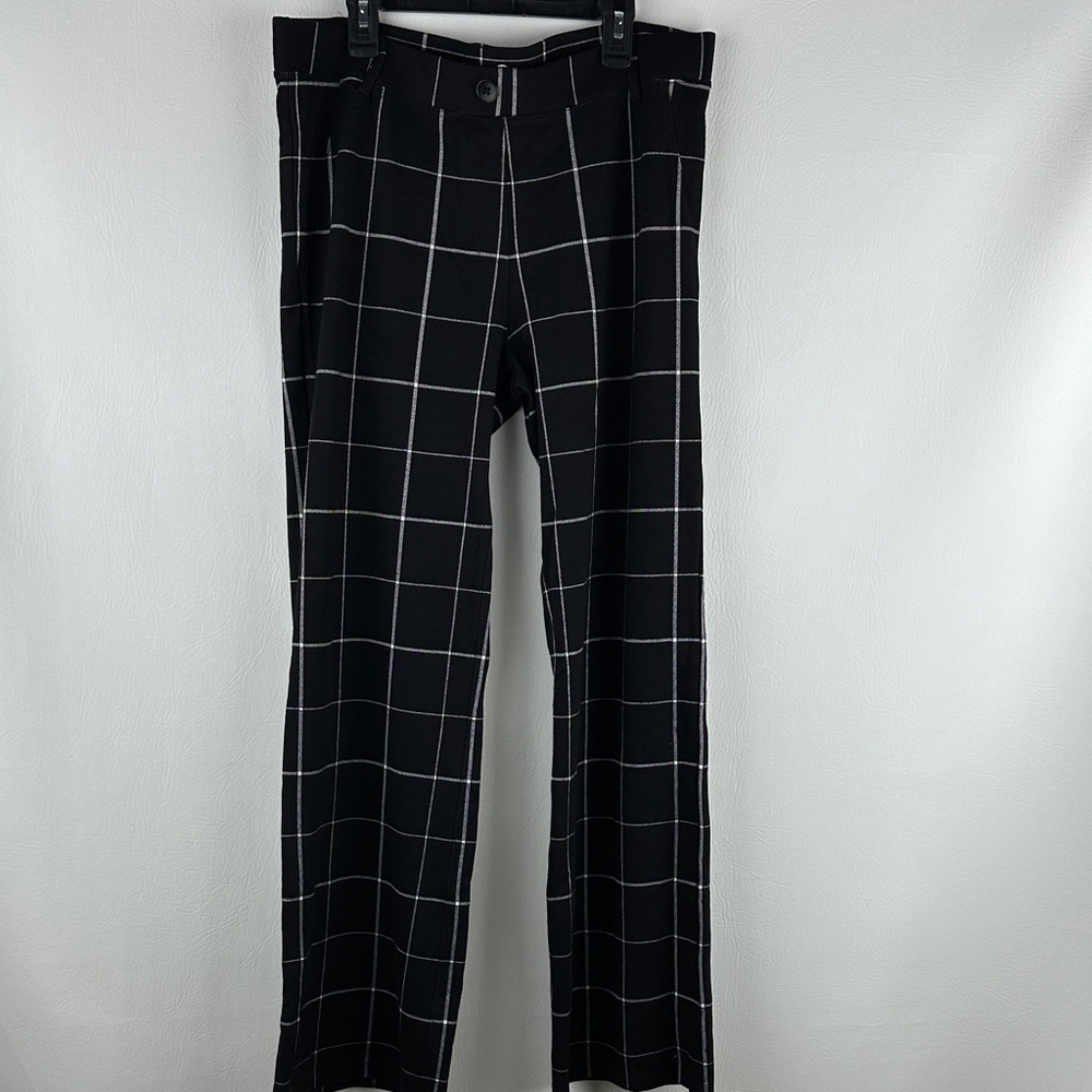 Betabrand Windowpane Printed Pull On Pants